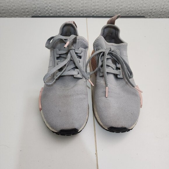 Adidas NMD Boost Woman's Pink and Gray Sneakers Size 8 - Picture 4 of 13